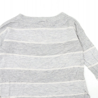 Gap Womens Grey Striped Knit Pullover Jumper Size M