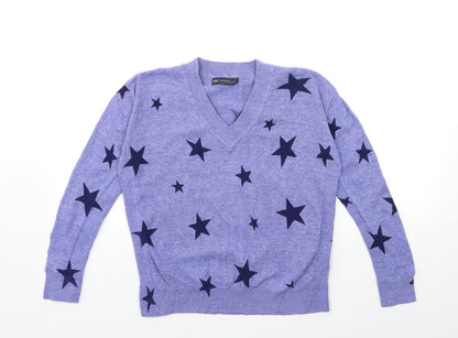 Womens UK Size XS Marks and Spencer Blue Pullover Jumper