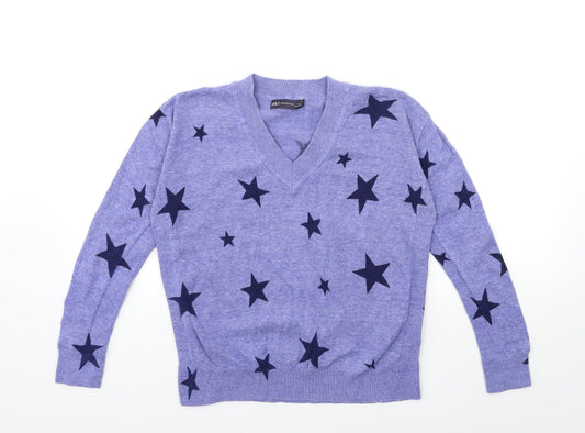 Womens UK Size XS Marks and Spencer Blue Pullover Jumper