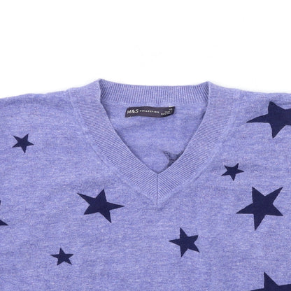 Womens UK Size XS Marks and Spencer Blue Pullover Jumper