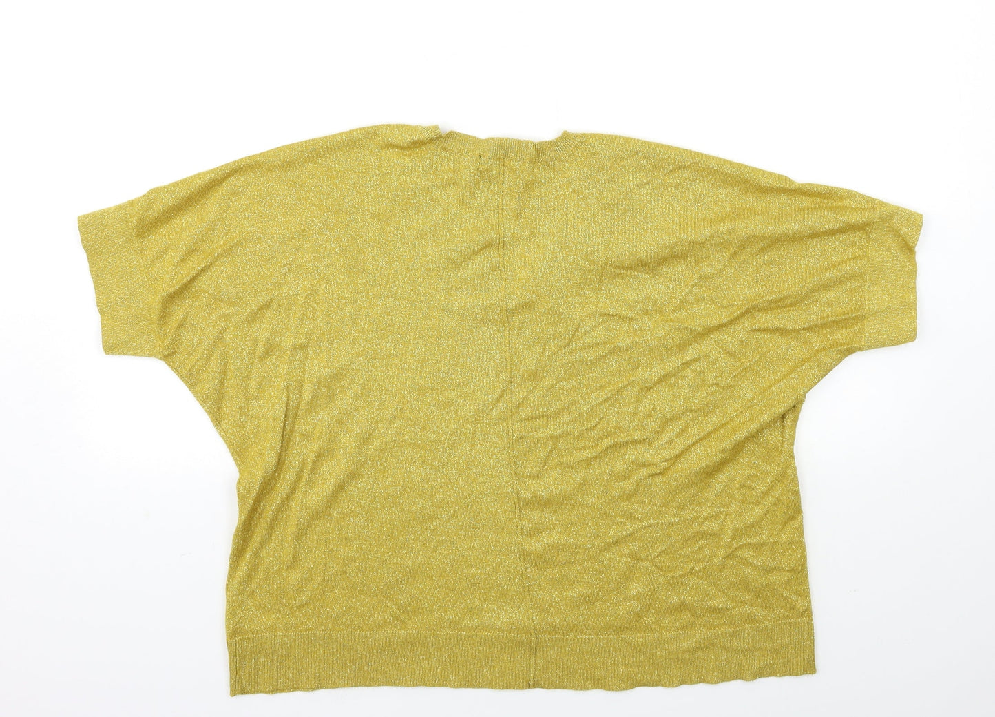 F&F Womens Yellow  Knit Pullover Jumper Size 12