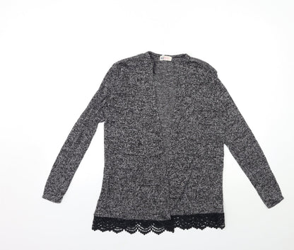 H&M Girls Grey  Knit Cardigan Jumper Size 13 Years