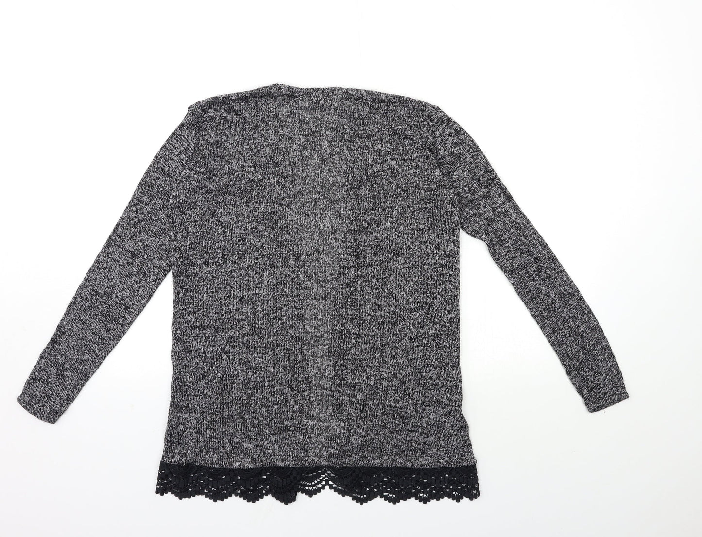 H&M Girls Grey  Knit Cardigan Jumper Size 13 Years