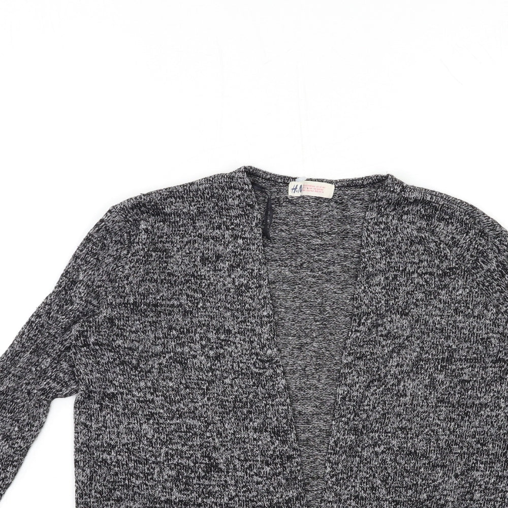 H&M Girls Grey  Knit Cardigan Jumper Size 13 Years