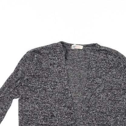 H&M Girls Grey  Knit Cardigan Jumper Size 13 Years