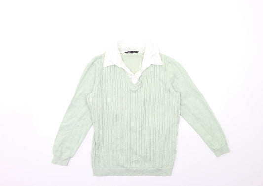 Womens UK Size 12 Bonmarché Green Pullover Jumper