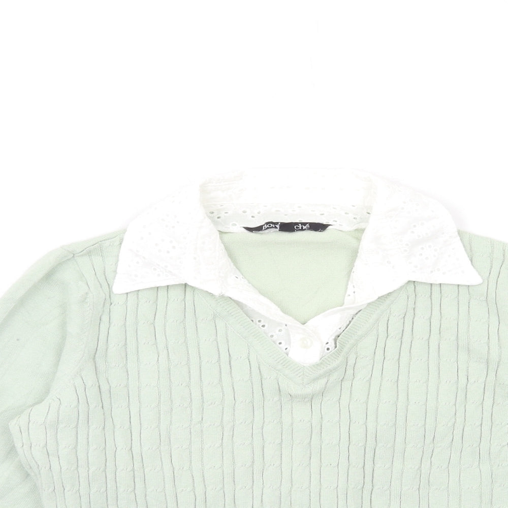 Womens UK Size 12 Bonmarché Green Pullover Jumper