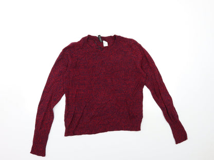 Womens UK Size S H&M Red Pullover Jumper