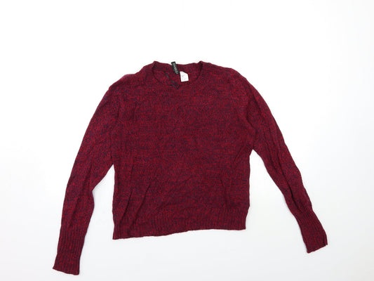 Womens UK Size S H&M Red Pullover Jumper