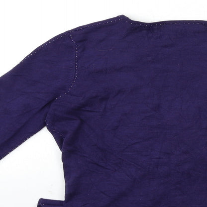 Womens UK Size M inwear Blue Cardigan Jumper