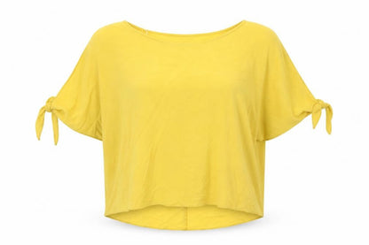 Womens UK Size 10 New Look Yellow Basic Blouse