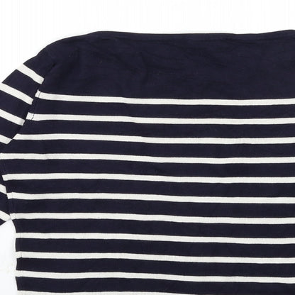 H&M Womens Blue Striped Knit Pullover Jumper Size S