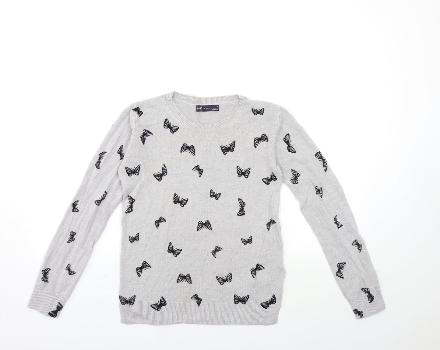Womens UK Size 6 Marks and Spencer Grey Pullover Jumper