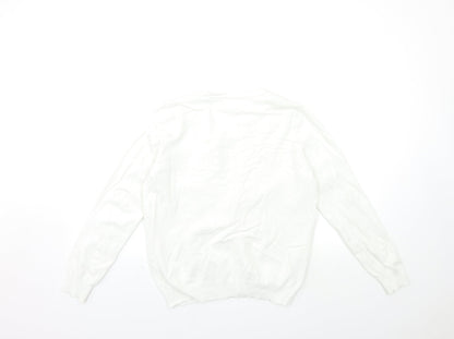 Womens UK Size L savida White Cardigan Jumper