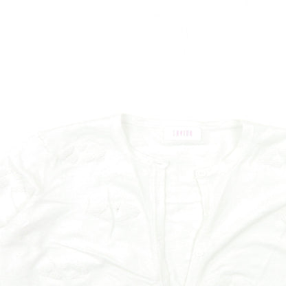 Womens UK Size L savida White Cardigan Jumper