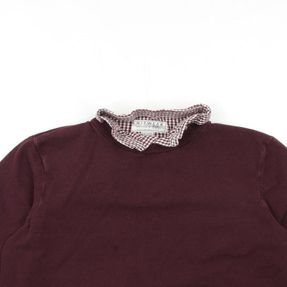 F&F Mens Red  Knit Pullover Jumper Size L