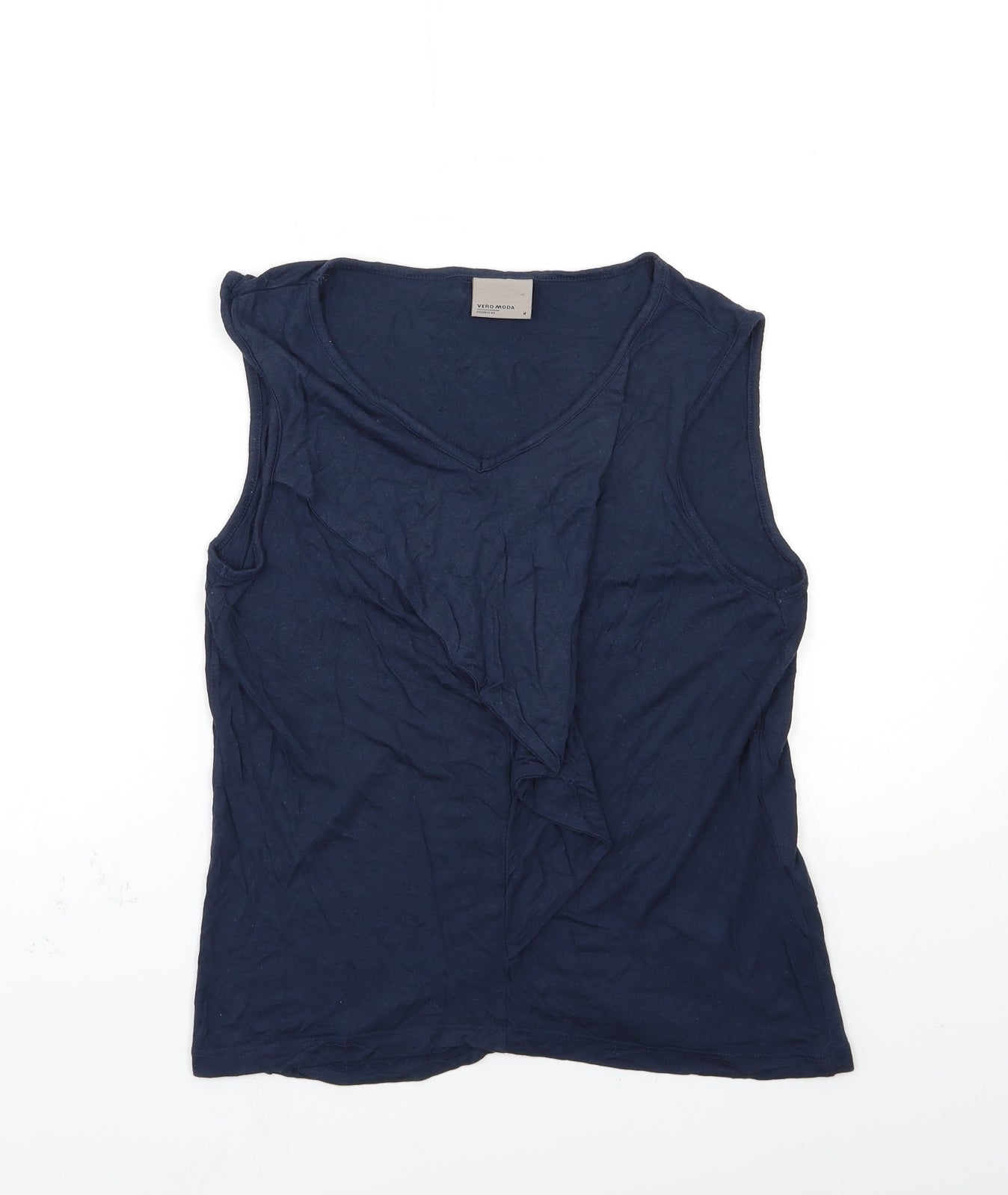 Womens UK Size M VERO MODA Blue Basic Tank