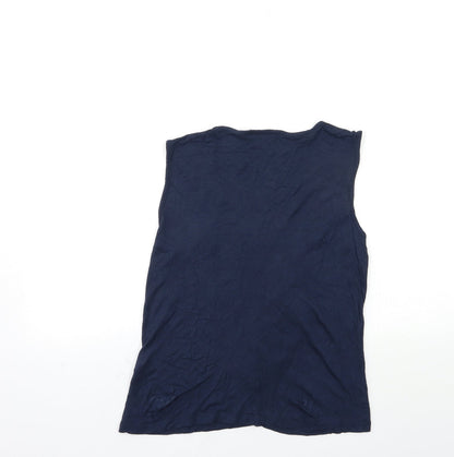 Womens UK Size M VERO MODA Blue Basic Tank