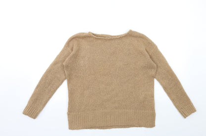 Womens UK Size S New Look Brown Pullover Jumper