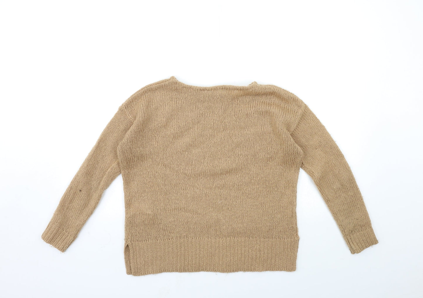 Womens UK Size S New Look Brown Pullover Jumper
