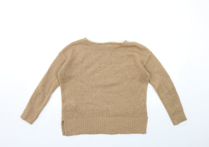 Womens UK Size S New Look Brown Pullover Jumper