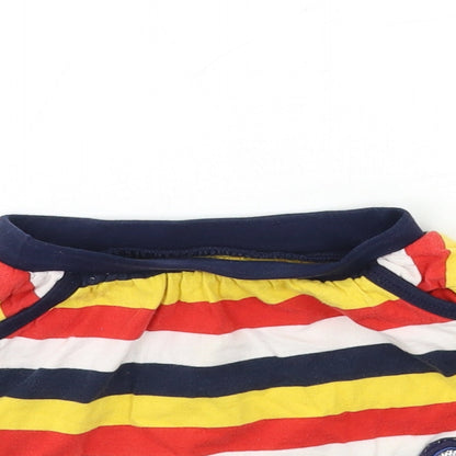 Preworn Girls Yellow Striped  Mini Skirt Size 6 Years