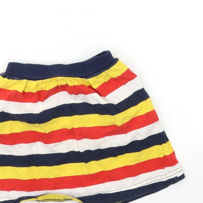Preworn Girls Yellow Striped  Mini Skirt Size 6 Years