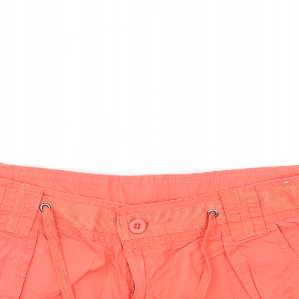 Denim & Co. Womens Orange   Hot Pants Shorts Size 12
