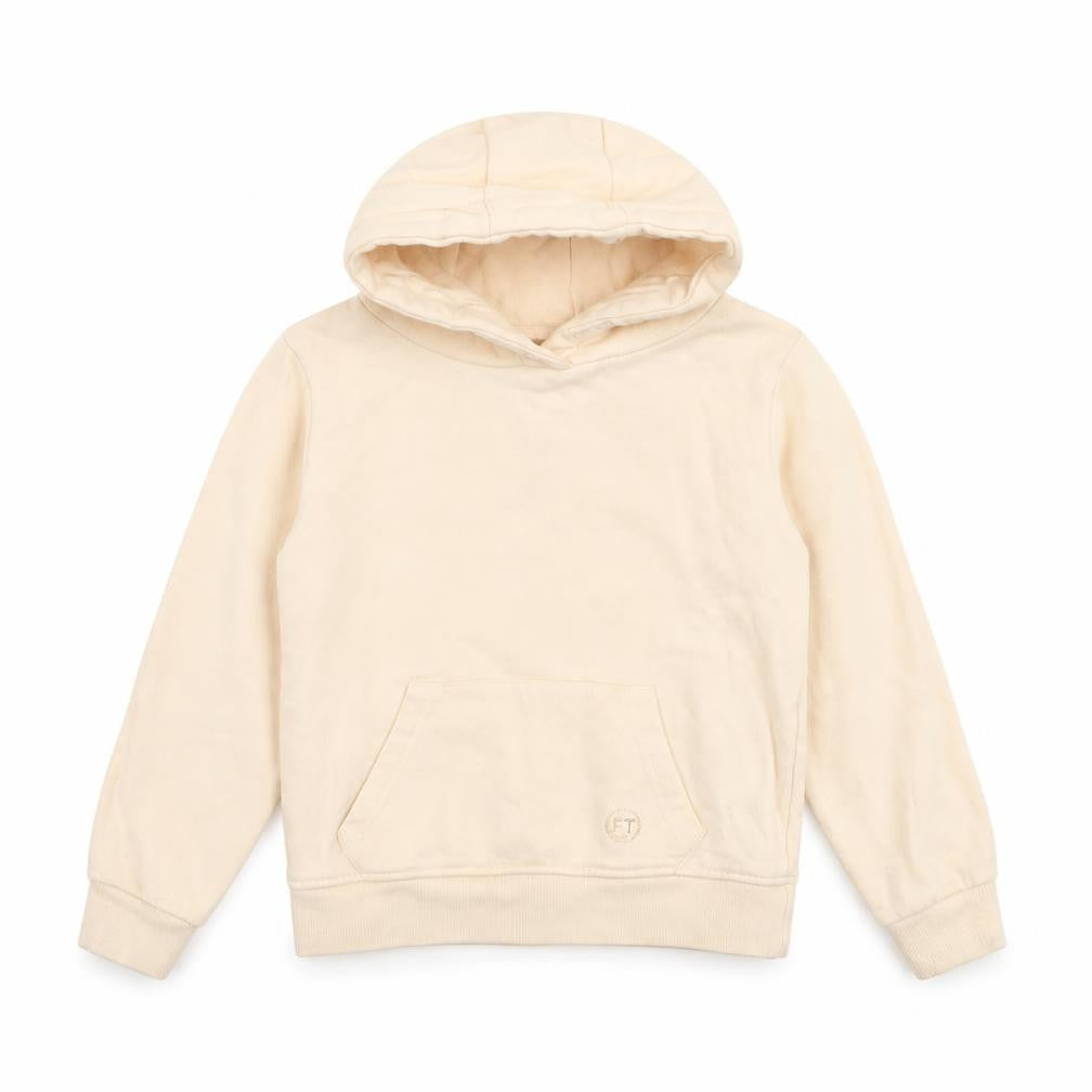 Front view of Firetrap girls’ pink pullover hoodie, size 4-5, years