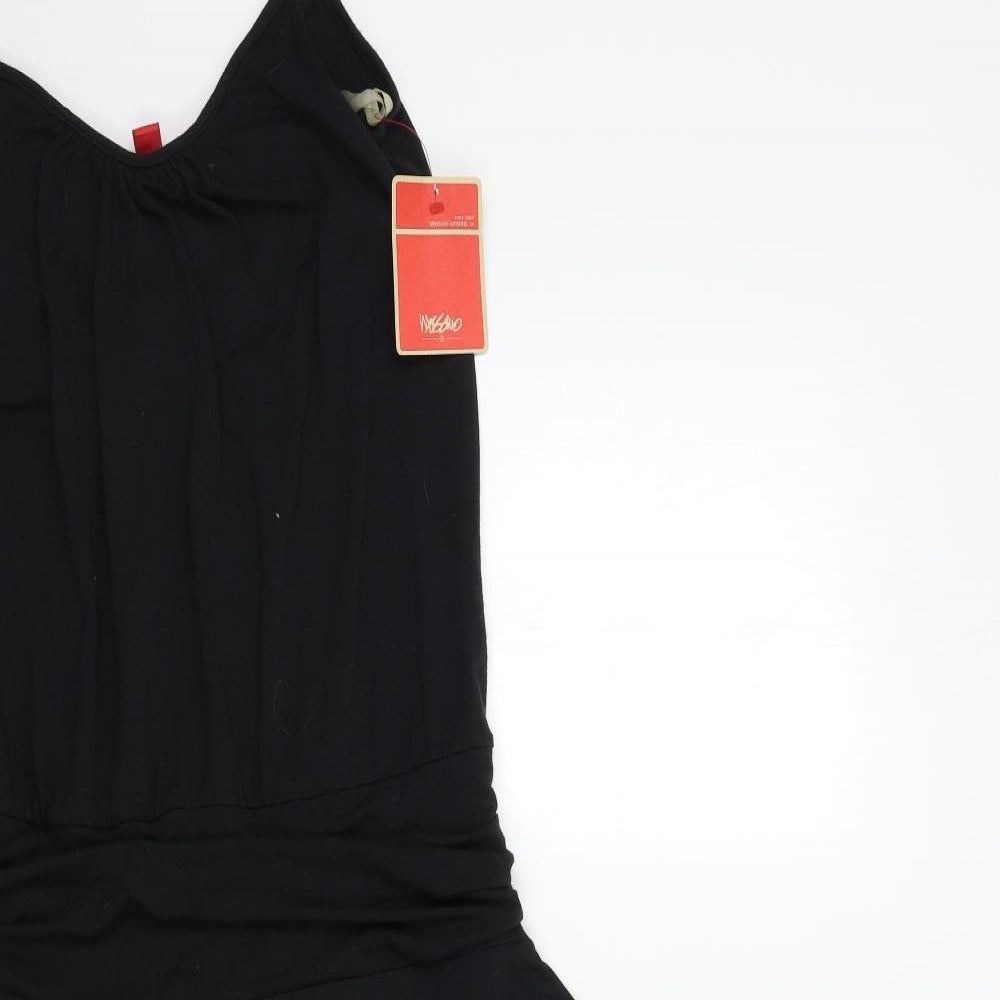 Close-up detail of Target women’s black shift, size S