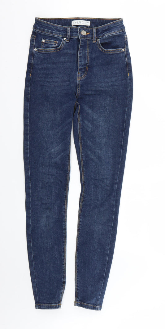 Denim & Co. Womens Blue   Skinny Jeans Size 6 L27 in