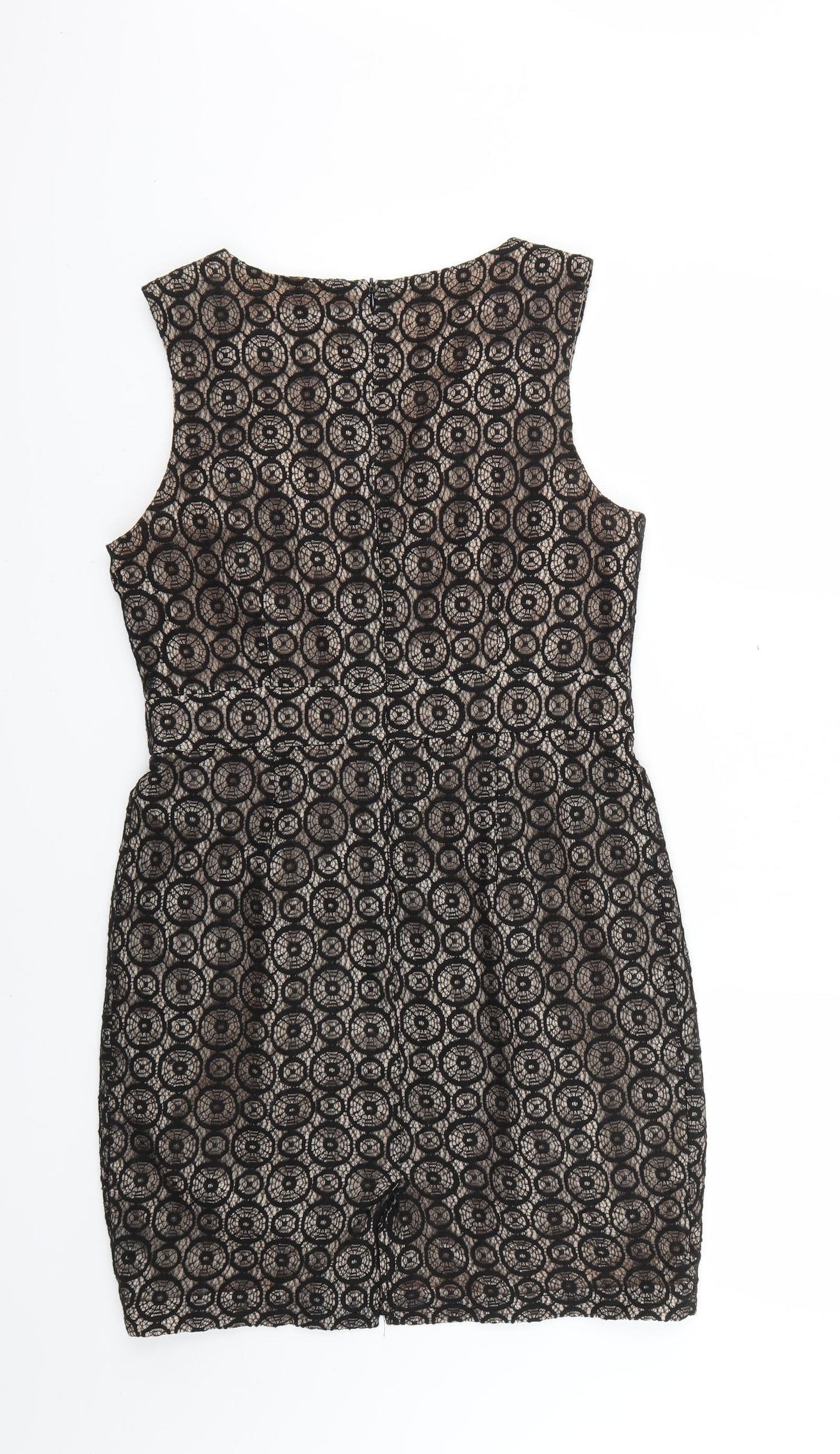 F&F Womens Brown Geometric  Bodycon  Size 12