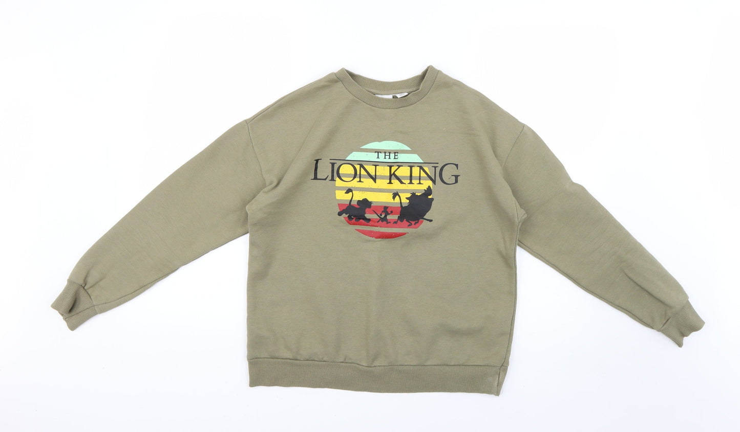 Primark Womens Green Geometric  Pullover Jumper Size 6