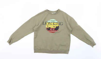 Primark Womens Green Geometric  Pullover Jumper Size 6