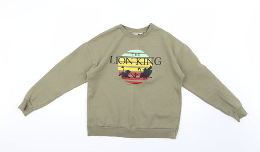 Primark Womens Green Geometric  Pullover Jumper Size 6