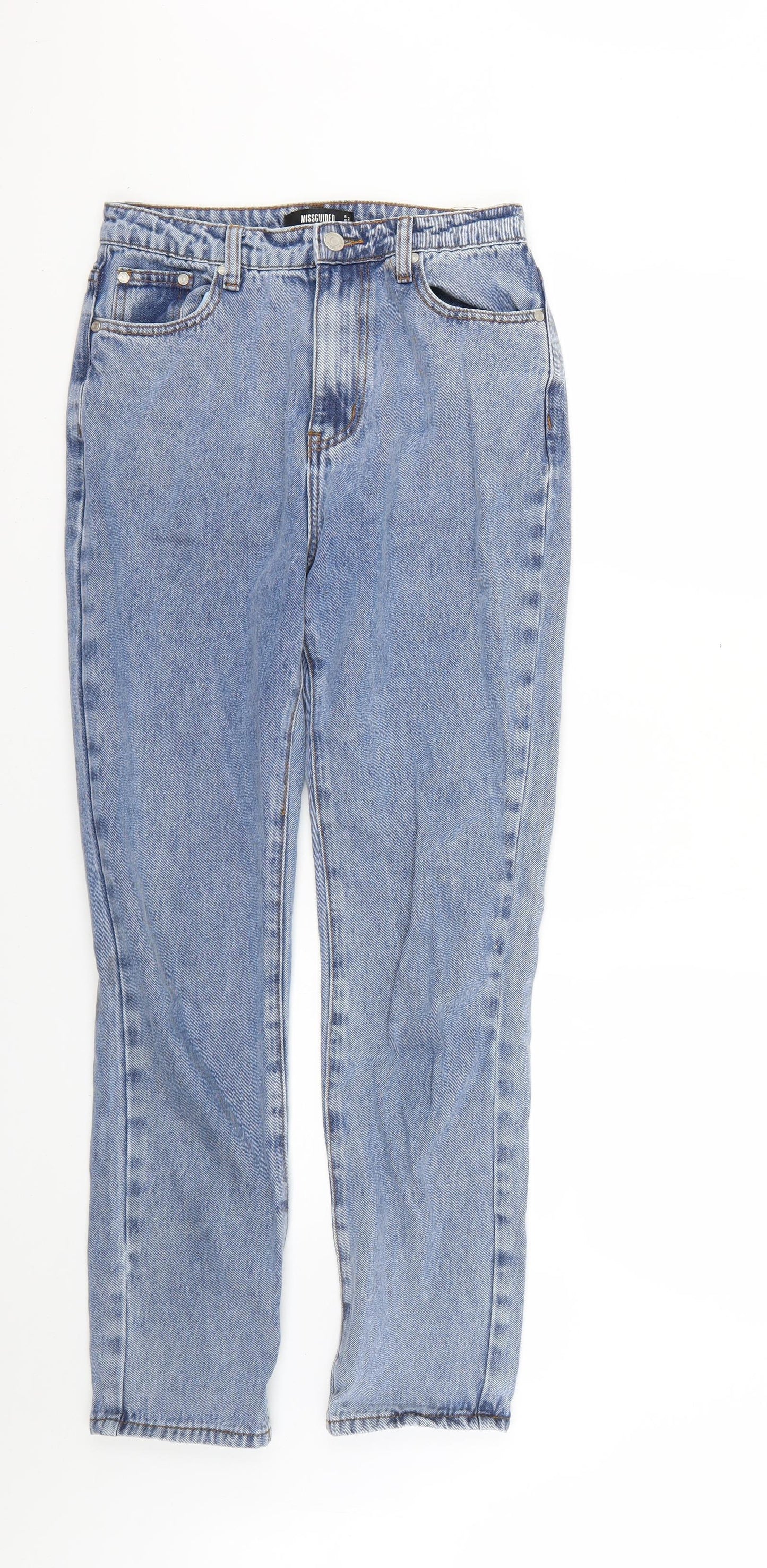 Missguided Womens Blue   Straight Jeans Size 8 L28 in