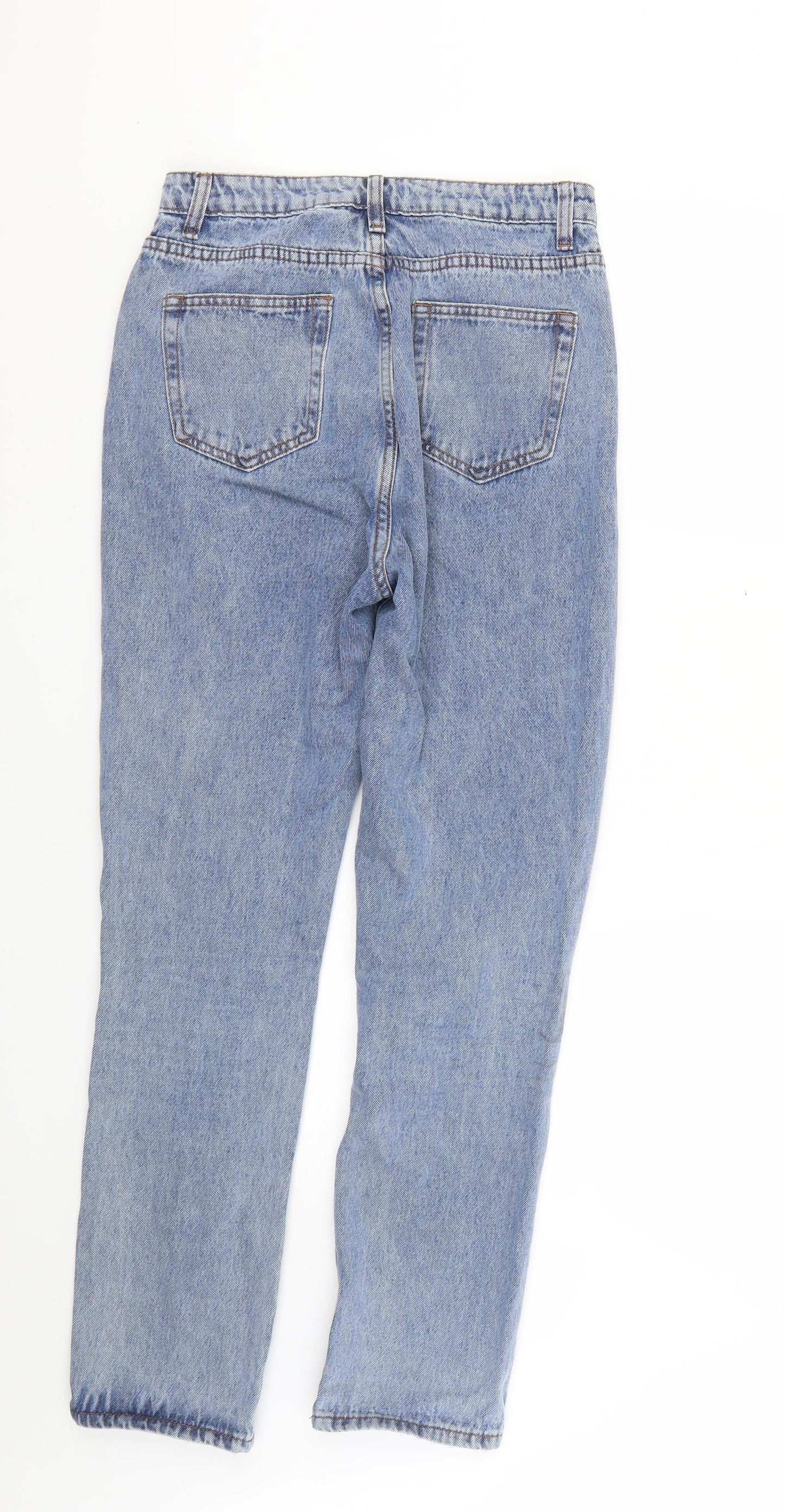 Missguided Womens Blue   Straight Jeans Size 8 L28 in