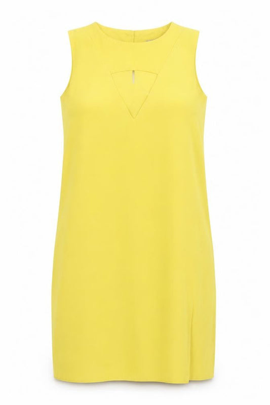 Front view of Love women’s yellow shirt dress, size S
