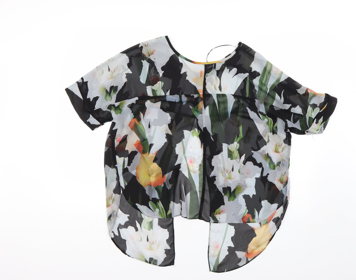 Womens UK Size 8 Topshop Multicoloured Basic Blouse