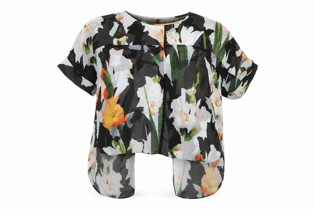 Womens UK Size 8 Topshop Multicoloured Basic Blouse