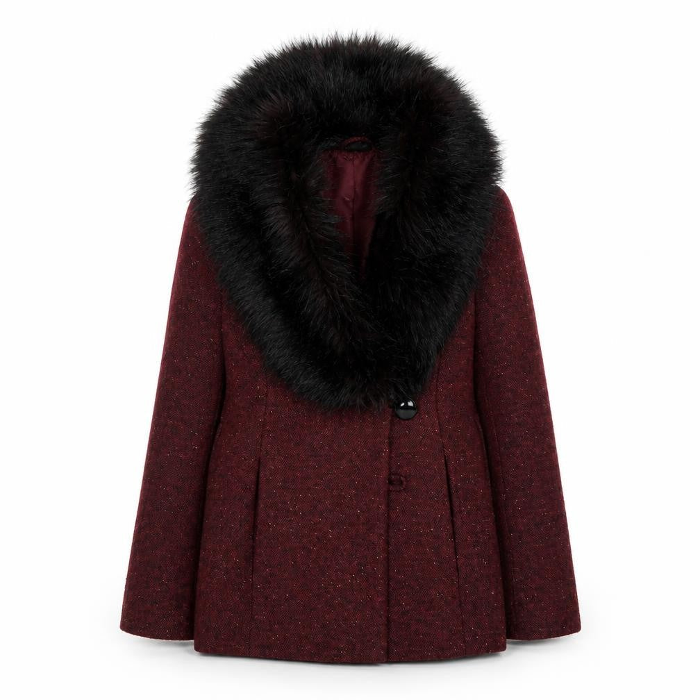 Womens UK Size 6 H&M Red Overcoat