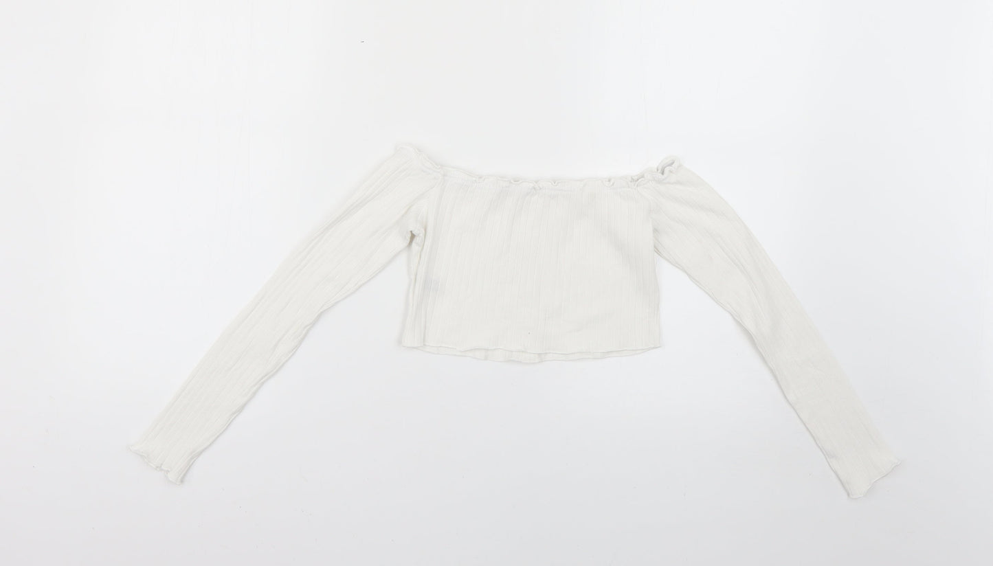 SheIn Womens White   Basic Blouse Size XS