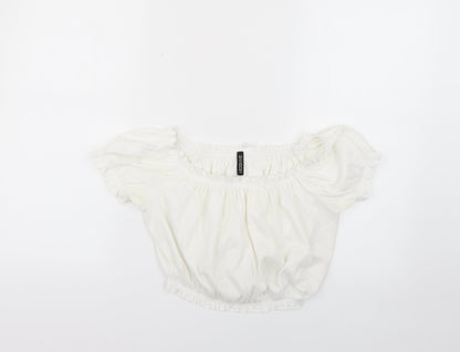 Womens UK Size M H&M White Basic Blouse