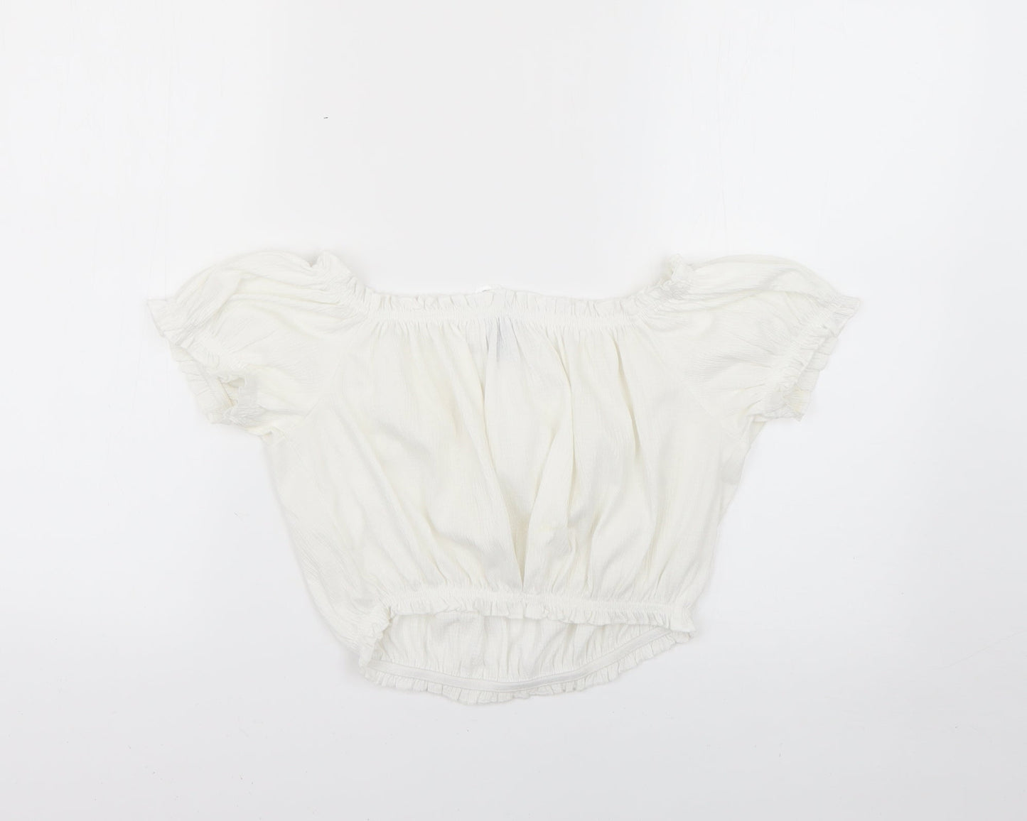 Womens UK Size M H&M White Basic Blouse