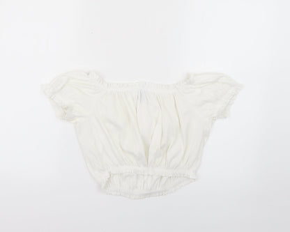 Womens UK Size M H&M White Basic Blouse