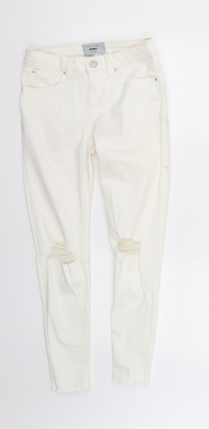 New Look Womens White   Skinny Jeans Size 8 L25 in