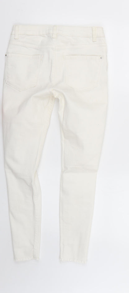 New Look Womens White   Skinny Jeans Size 8 L25 in