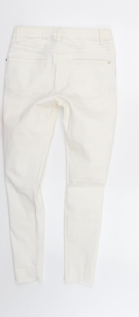 New Look Womens White   Skinny Jeans Size 8 L25 in