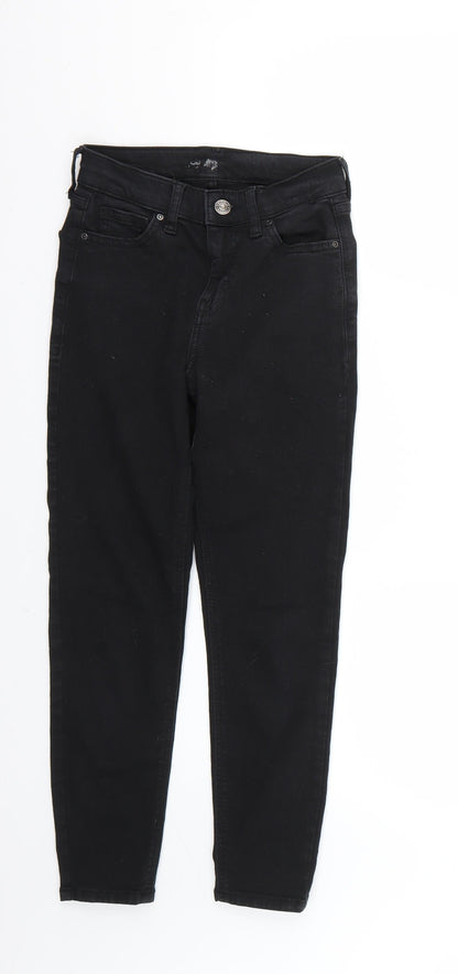 Mens UK Size 28 Topshop Regular Fit Skinny Black Jeans