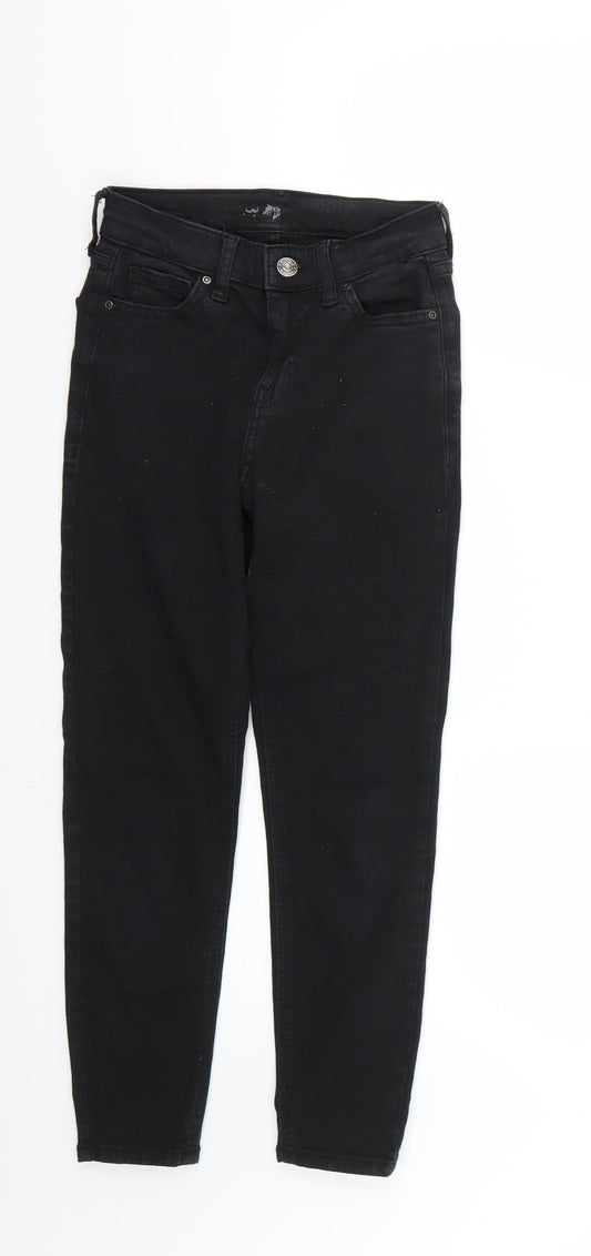 Mens UK Size 28 Topshop Regular Fit Skinny Black Jeans